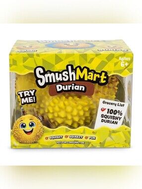 ​RARE SmushMart Squishy Durian Fruit Stress Toy HTF NIB Sensory Fidget
